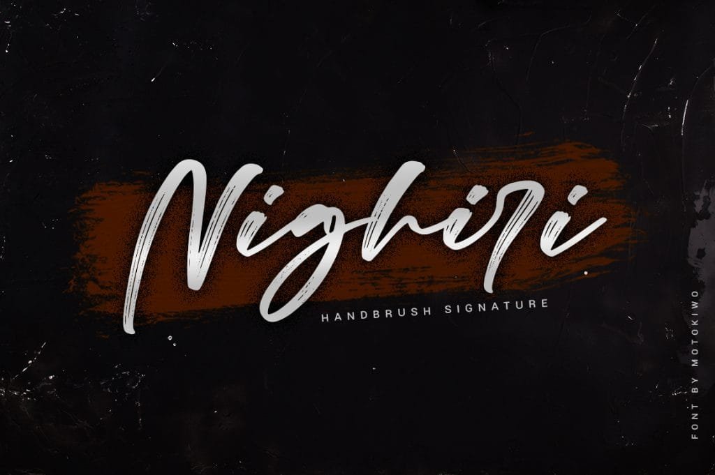 Nighiri, A Brush Script Font