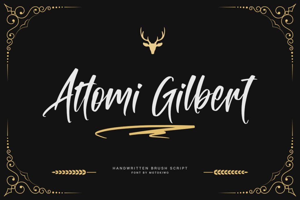 Attomi Gilbert, Cool Handwritten Font