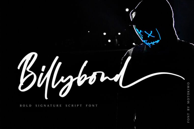 Billybond, Bold Signature Font