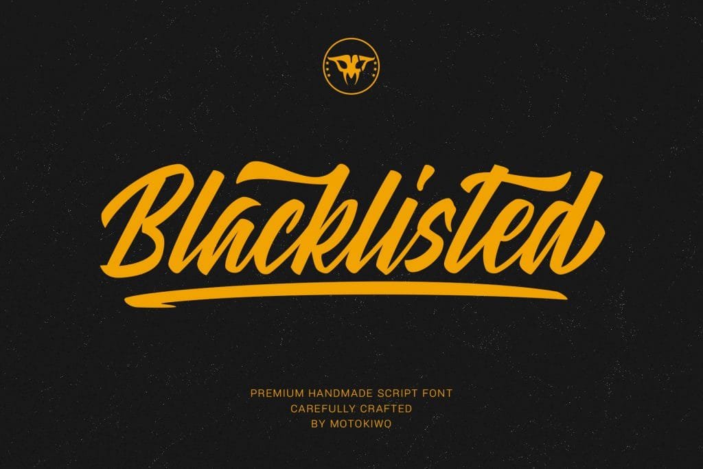 Blacklisted, Vintage Script Font