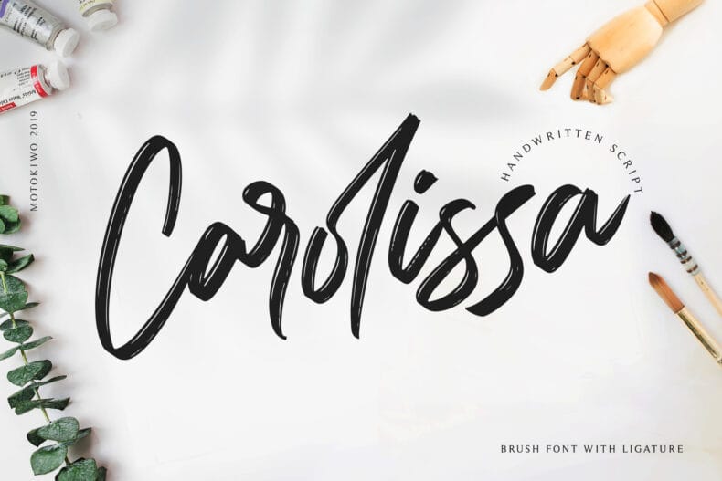 Carolissa, Brush Font