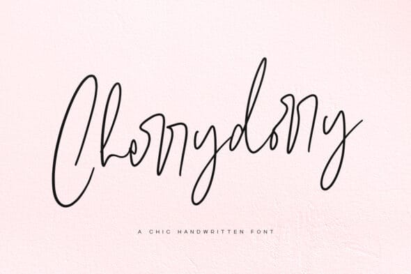 Cherrydorry, Classy Handwritten Font