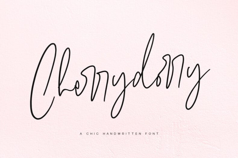 1 Cherrydorry, Classy Handwritten Font
