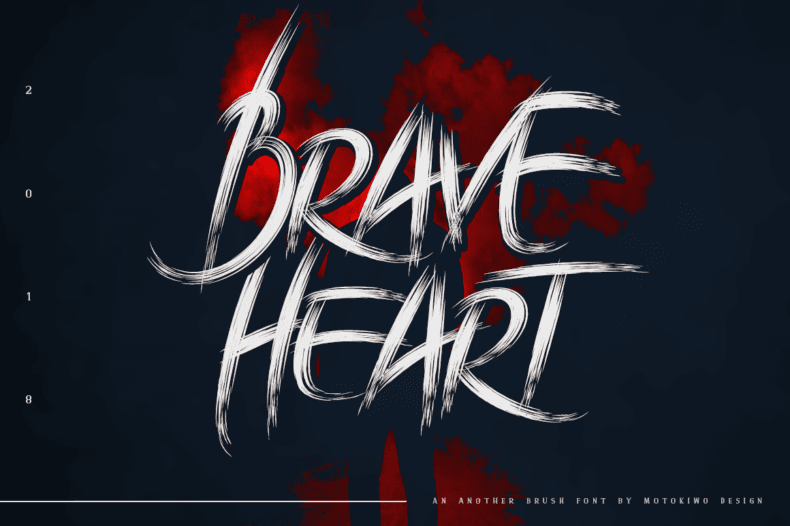 Brave Heart Paintbrush Typeface Brave Heart Paintbrush Typeface