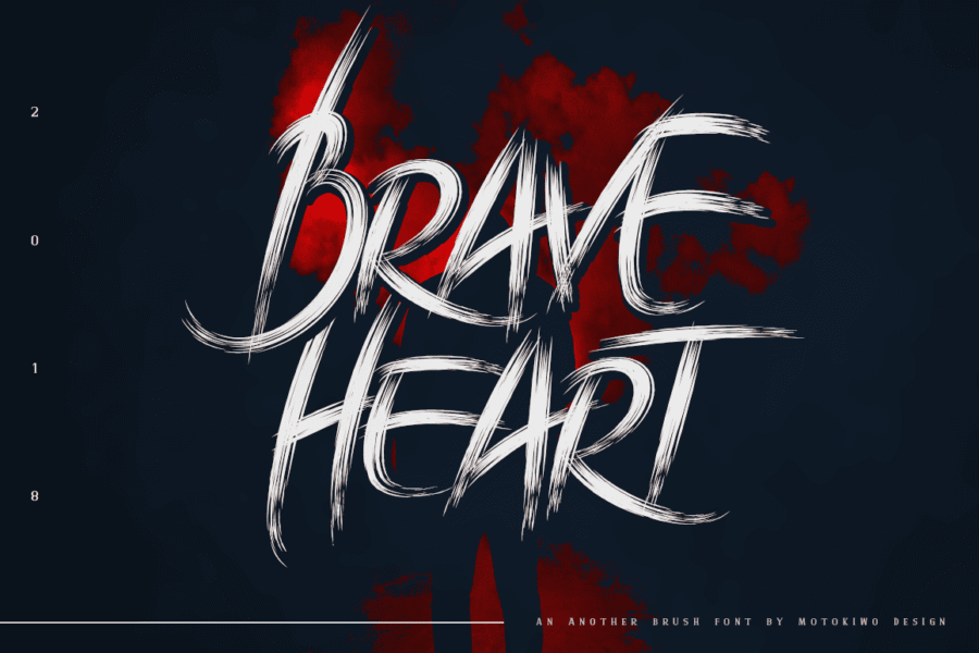 Brave Heart, Paintbrush Typeface