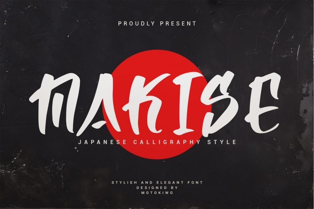 Makise, Japan Calligraphy Style Typeface