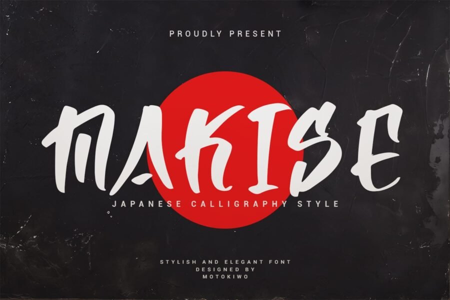 Makise, Japan Calligraphy Style Typeface