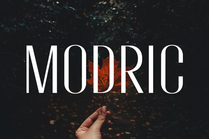 0 Modric, Condensed Sans Serif