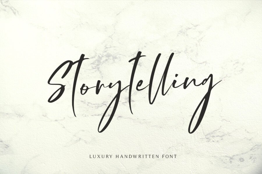 Storytelling, Luxury Calligraphy Font
