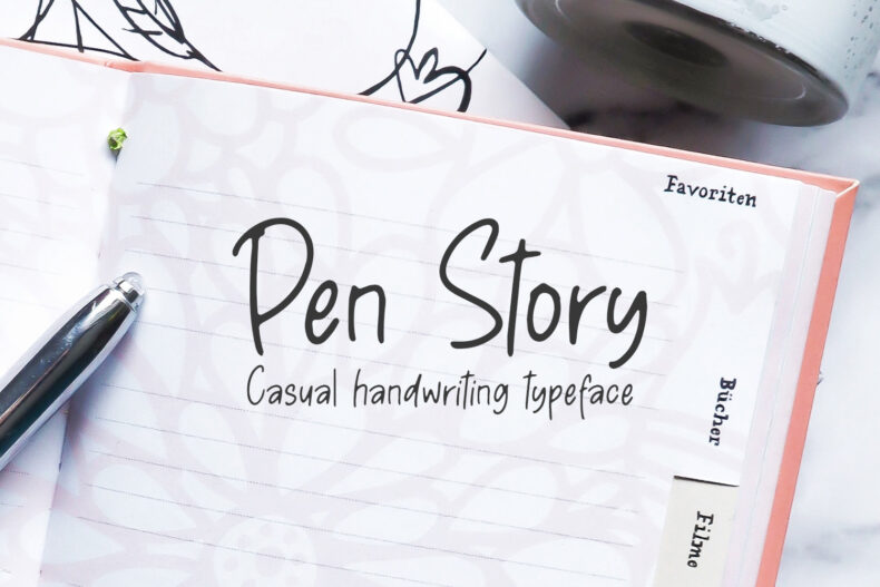 Pen Story, Casual Handwriting Font Pen Story, Casual Handwriting Font