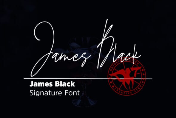 James Black, Signature Font