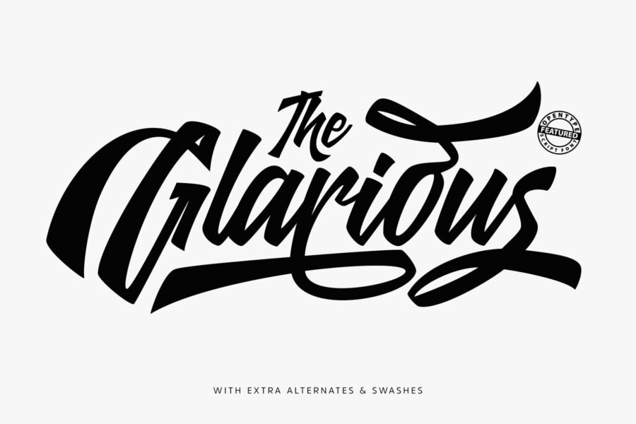 Glarious, Lettering Script Font