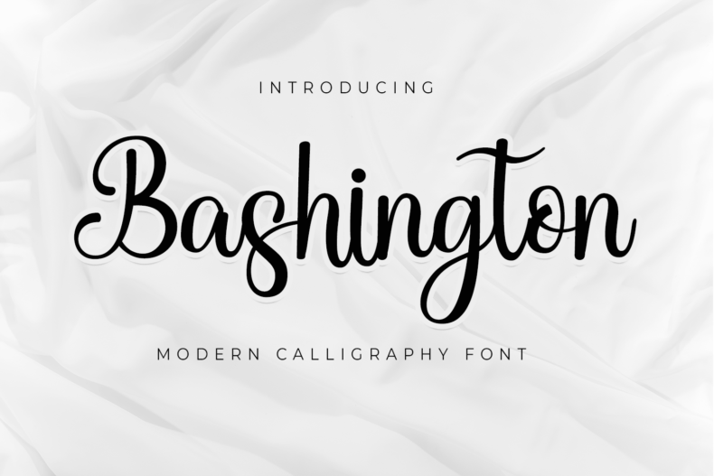 Bashington, Sweet Calligraphy Font Bashington, Sweet Calligraphy Font
