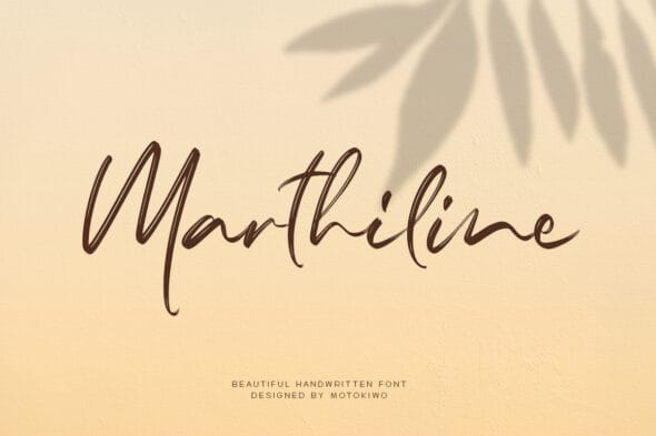 Marthiline, Handwritten Brush Font