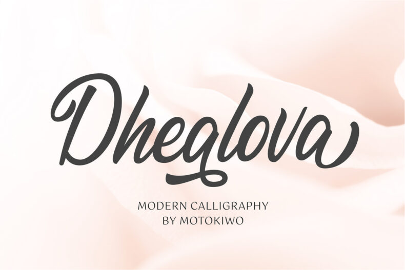 Dhealova, Romantic Script Font