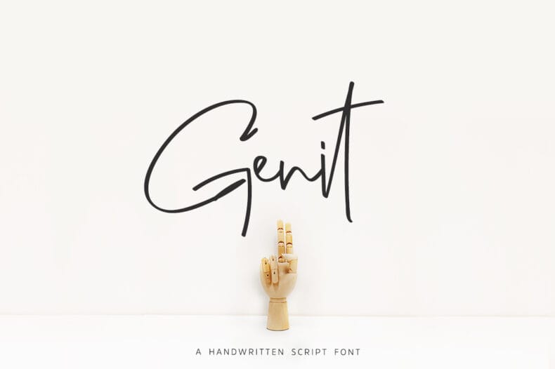 Genit, Handwritten Font