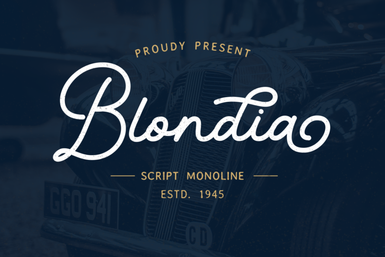 Blondia, Elegant Vintage Monoline Script