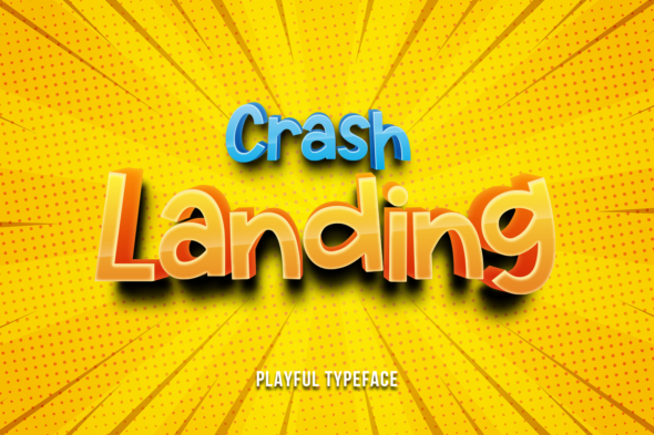 Crash Landing, Playful Font