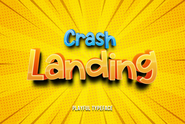Crash Landing, Playful Font