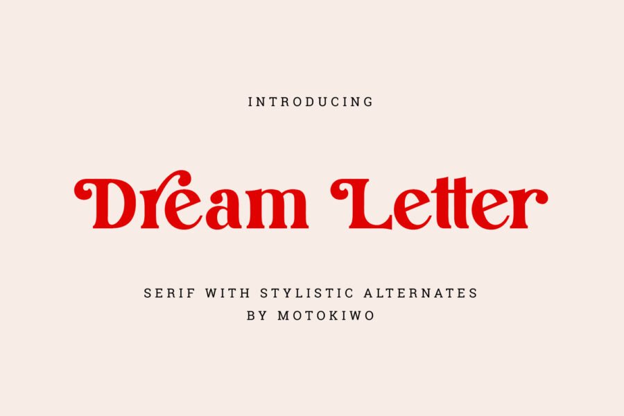 Dream Letter, Display Serif Font