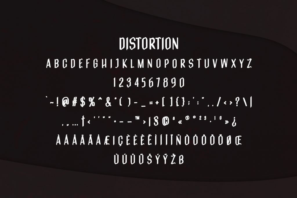 Distortion – Wavy Sans Serif font preview 4