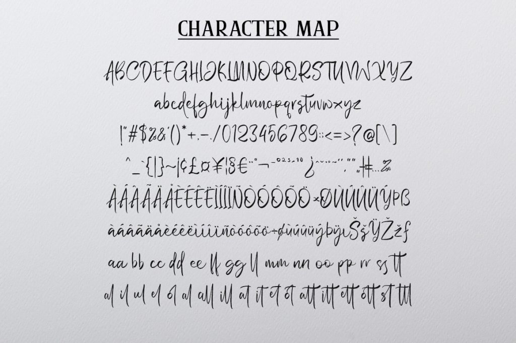 Wilgaty Font, 3 Strokes Edition font preview 11