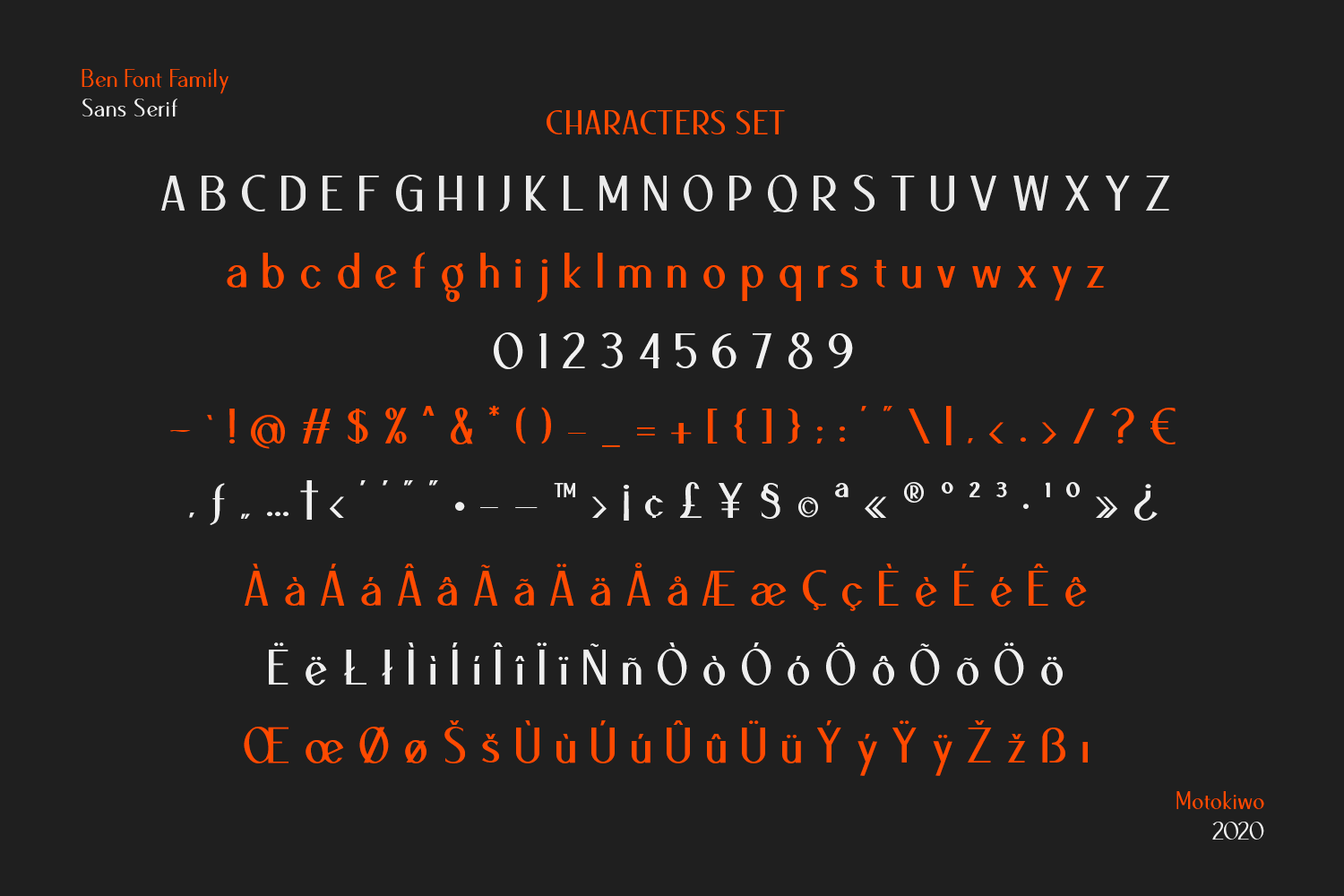 Ben Sans Serif Family Motokiwo Design