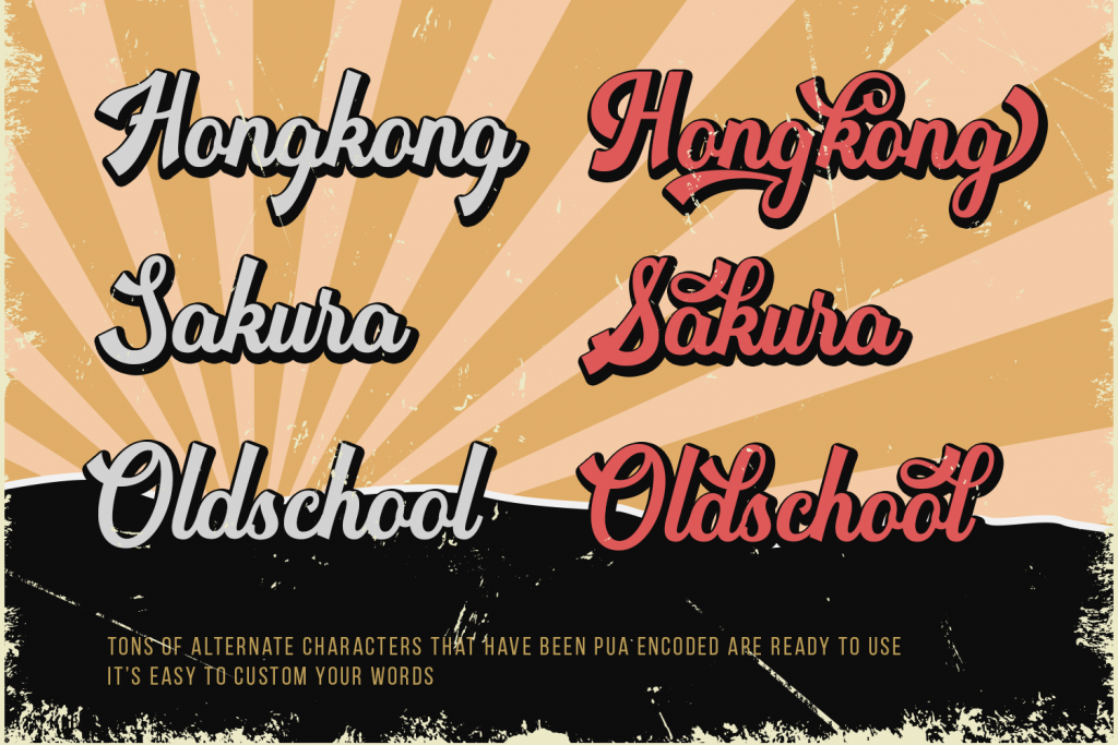 Heidenberg, Retro Font font preview 6