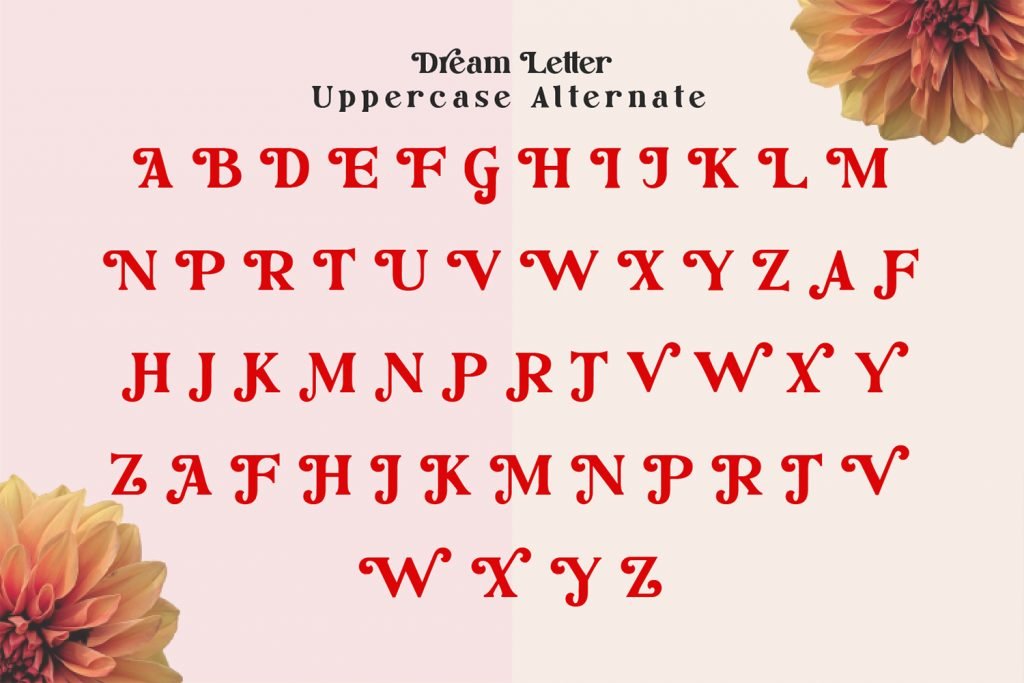 Dream Letter, Display Serif Font font preview 8