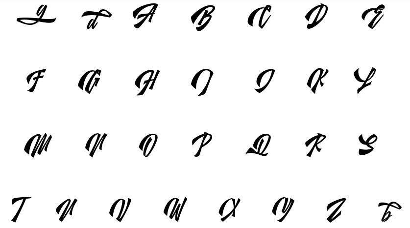 custom font abcd