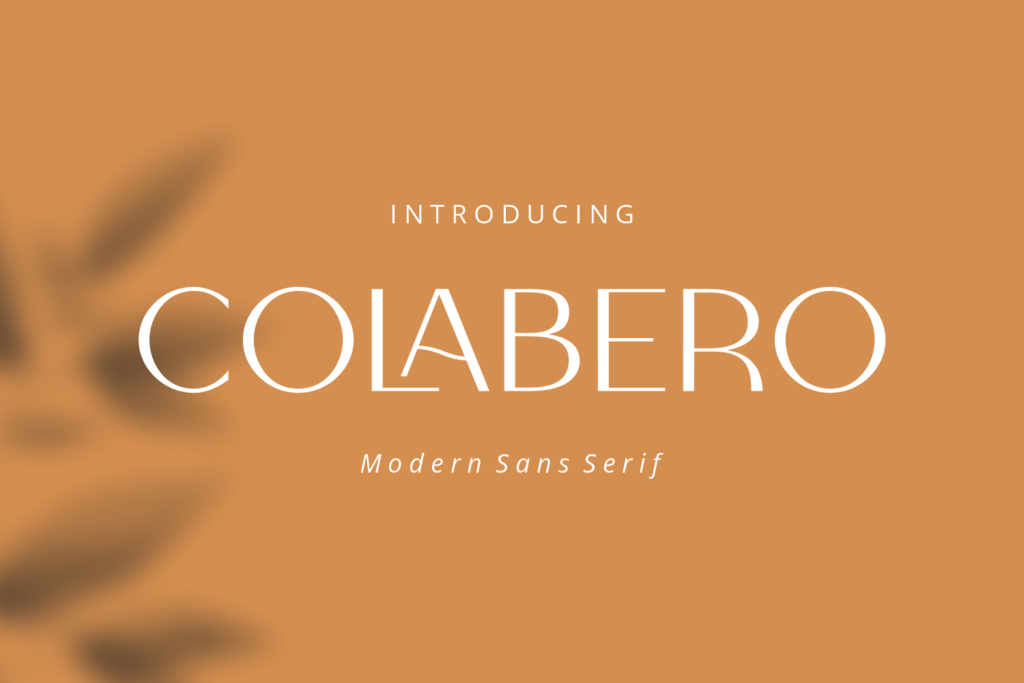 Colabero, Sans Serif Display Font font preview