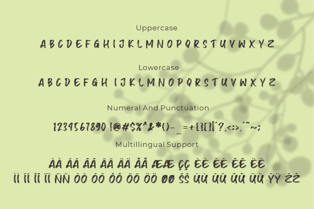 Rongjam, Expressive Brush Font font preview 9