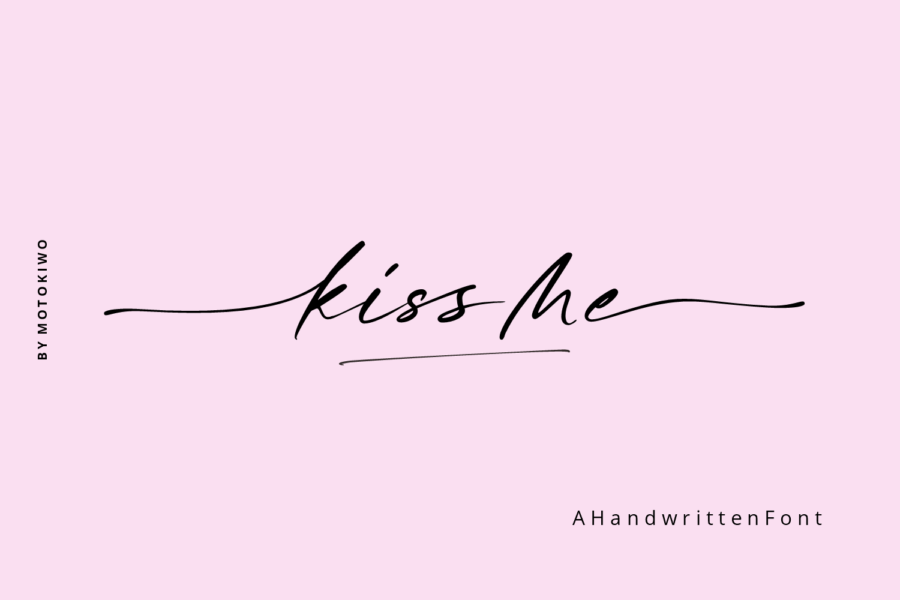 Kiss Me, a Chic Handwritten Font